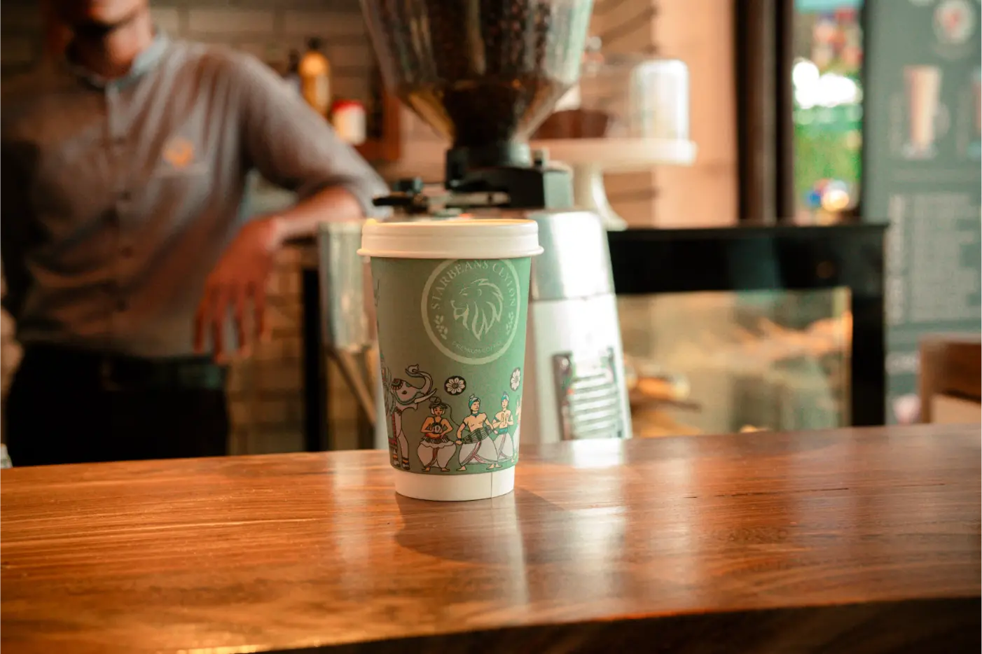 Take way coffee large